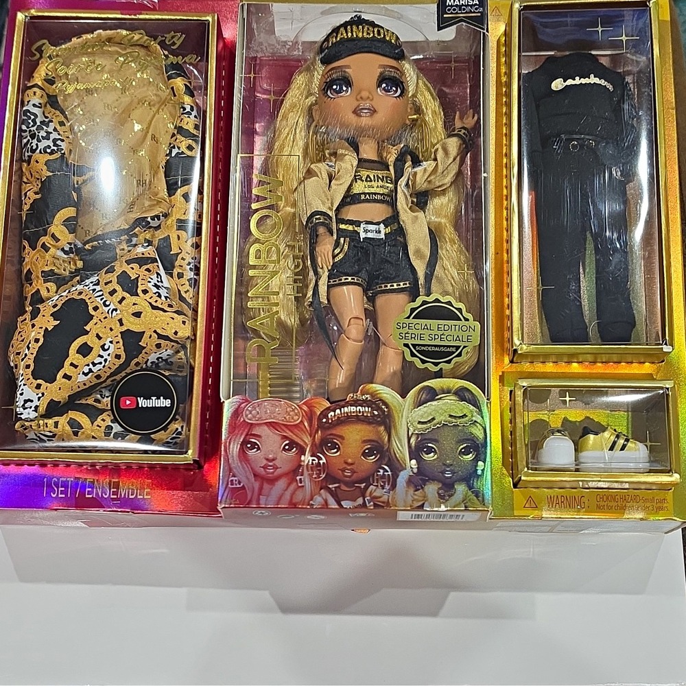 Rainbow High Slumber Party Marisa Golding Special Edition 11 in Doll Set